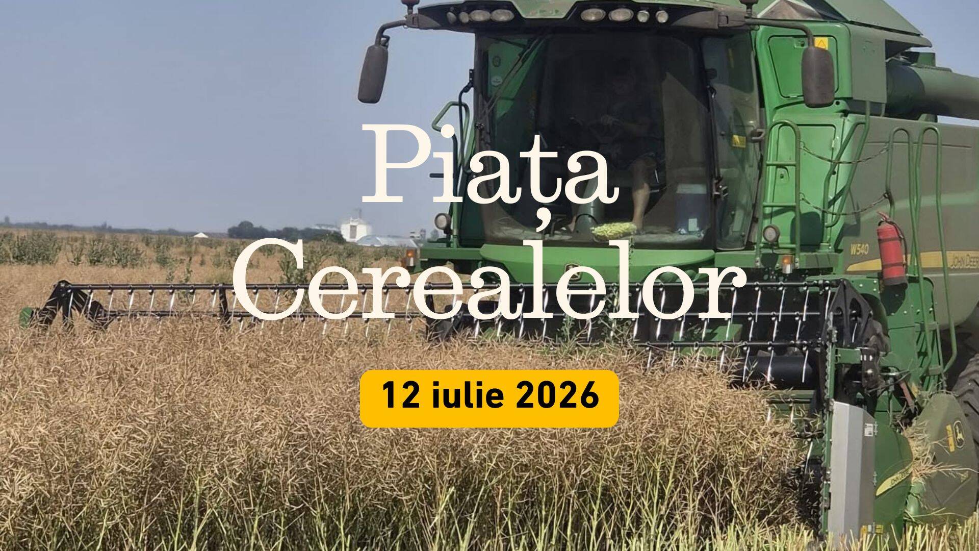 Piața cerealelor, analiză pe 12 iulie 2026